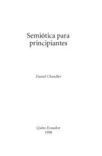 cover of the book Semiótica para principiantes