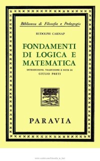 cover of the book Fondamenti di logica e matematica