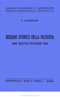 cover of the book Disegno storico della filosofia come oggettiva riflessione pura