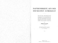 cover of the book Papyrusbriefe aus der frühesten Römerzeit