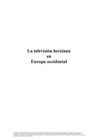 cover of the book La televisión herziana en Europa occidental