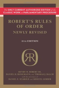 cover of the book Robert's Rules of Order Newly Revised, 11th edition