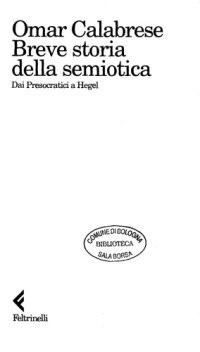 cover of the book Breve storia della semiotica