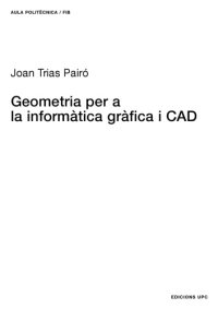 cover of the book Geometria per a la informàtica i CAD