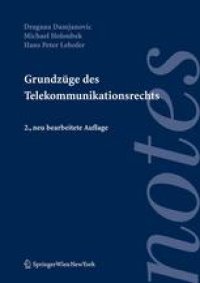 cover of the book Grundzüge des Telekommunikationsrechts