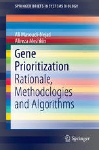 cover of the book Gene Prioritization: Rationale, Methodologies and Algorithms