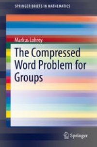 cover of the book The Compressed Word Problem for Groups