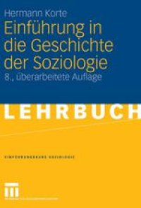 cover of the book Einführung in die Geschichte der Soziologie