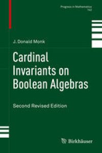 cover of the book Cardinal Invariants on Boolean Algebras: Second Revised Edition