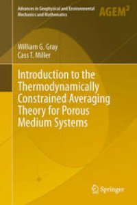 cover of the book Introduction to the Thermodynamically Constrained Averaging Theory for Porous Medium Systems