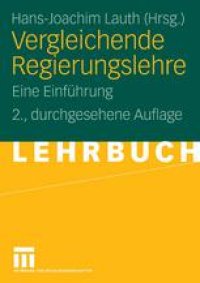 cover of the book Vergleichende Regierungslehre: Eine Einführung