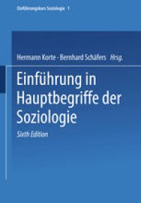 cover of the book Einführung in Hauptbegriffe der Soziologie