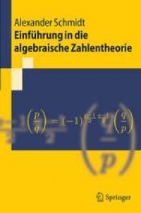 cover of the book Einführung in die algebraische Zahlentheorie