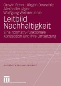 cover of the book Leitbild Nachhaltigkeit: Eine normativ-funktionale Konzeption und ihre Umsetzung