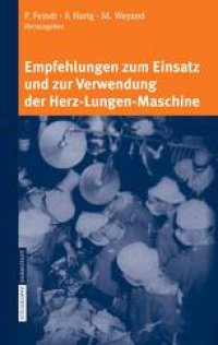 cover of the book Empfehlungen zum Einsatz und zur Verwendung der Herz-Lungen-Maschine