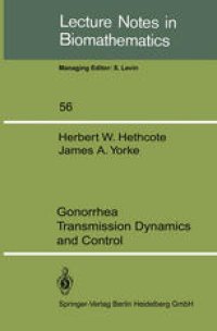 cover of the book Gonorrhea Transmission Dynamics and Control