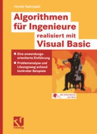 cover of the book Algorithmen für Ingenieure—realisiert mit Visual Basic: Eine anwendungsorientierte Einführung — Problemanalyse und Lösungsweg anhand konkreter Beispiele