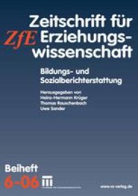 cover of the book Bildungs- und Sozialberichterstattung