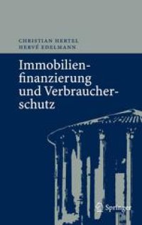 cover of the book Immobilienfinanzierung und Verbraucherschutz