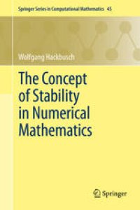 cover of the book The Concept of Stability in Numerical Mathematics