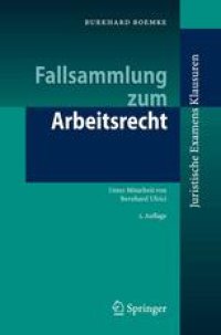 cover of the book Fallsammlung zum Arbeitsrecht: Unter Mitarbeit von Bernhard Ulrici