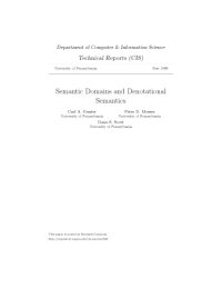 cover of the book Semantic Domains and Denotational Semantics