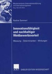 cover of the book Innovationsfähigkeit und nachhaltiger Wettbewerbsvorteil: Messung — Determinanten — Wirkungen