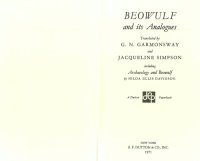 cover of the book Beowulf and its analogues