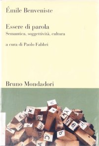 cover of the book Essere di parola. Semantica, soggettività, cultura