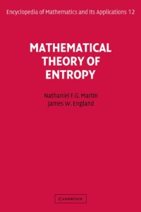 cover of the book Mathematical Theory of Entropy