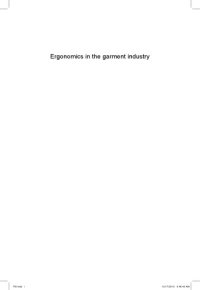 cover of the book Ergonomics in the garment industry