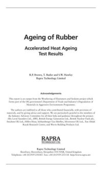 cover of the book Ageing of Rubber & Accelerated Heat Ageing Test Results