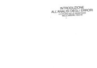 cover of the book Introduzione all'analisi degli errori. Lo studio delle incertezze nelle misure fisiche