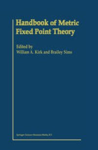 cover of the book Handbook of metric fixed point theory