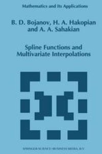 cover of the book Spline functions and multivariate interpolations