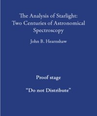 cover of the book The Analysis of Starlight: Two Centuries of Astronomical Spectroscopy