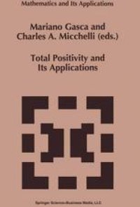 cover of the book Total positivity and its applications