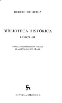 cover of the book Biblioteca histórica. Libros I-III