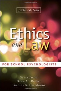 cover of the book Ethics and Law for School Psychologists