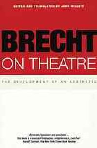 cover of the book Brecht on theatre : the development of an aesthete