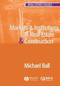 cover of the book Markets & institutions in real estate & construction