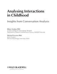 cover of the book Analysing Interactions in Childhood: Insights from Conversation Analysis