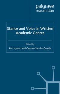 cover of the book Stance and voice in written academic genres