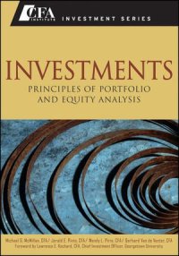 cover of the book Investments: Principles of Portfolio and Equity Analysis