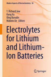 cover of the book Electrolytes for Lithium and Lithium-Ion Batteries