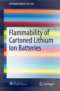 cover of the book Flammability of Cartoned Lithium Ion Batteries