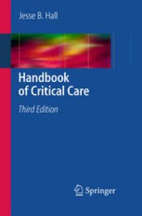 cover of the book Handbook of critical care