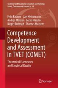 cover of the book Competence Development and Assessment in TVET (COMET): Theoretical Framework and Empirical Results