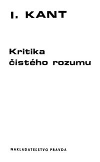 cover of the book Kritika čistého rozumu