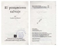 cover of the book El pensamiento salvaje